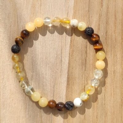 Bracelet Chakra Plexus Solaire « JE VEUX »