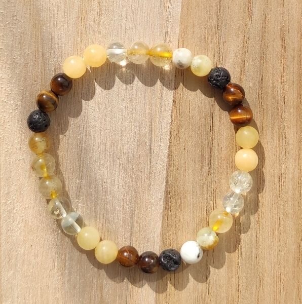 Bracelet Chakra Plexus Solaire "JE VEUX"