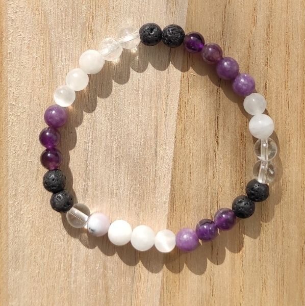 Bracelet Chakra Couronne "JE SAIS"